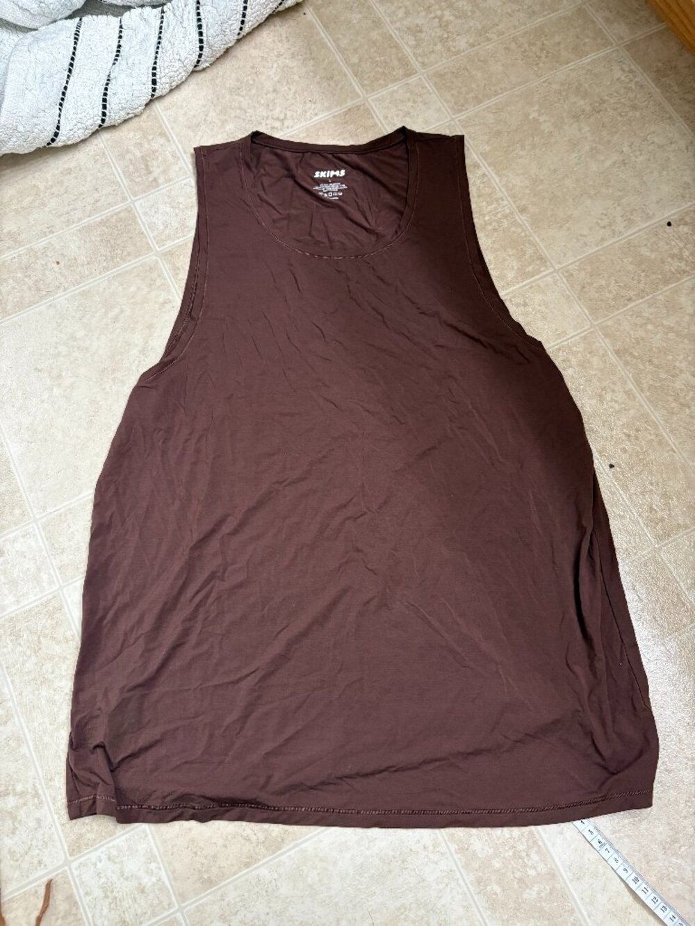 SKIMS Brown Tank Top Size L | Soft Stretch Basic Capsule Wardrobe